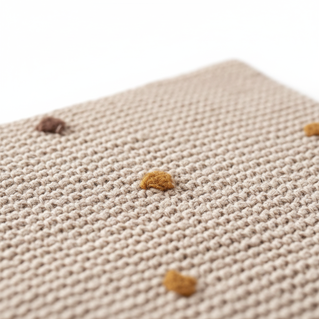 Pure Cotton Soft Hand-Crocheted Pom-Pom Baby Blanket