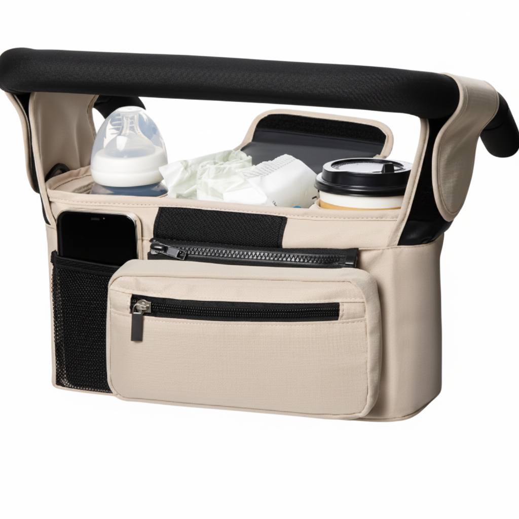 Portable stroller hanging bag front view