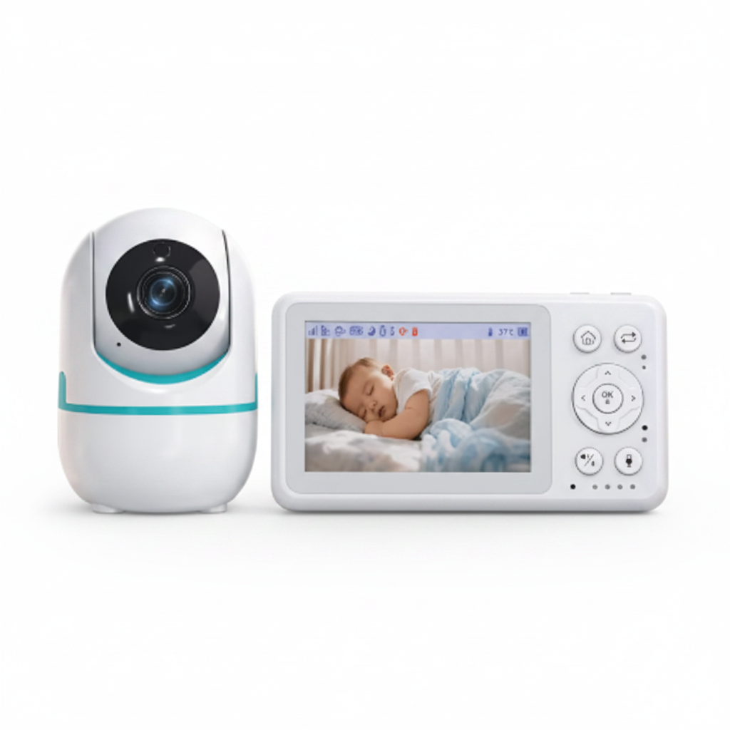 Close-up of baby monitor handheld unit