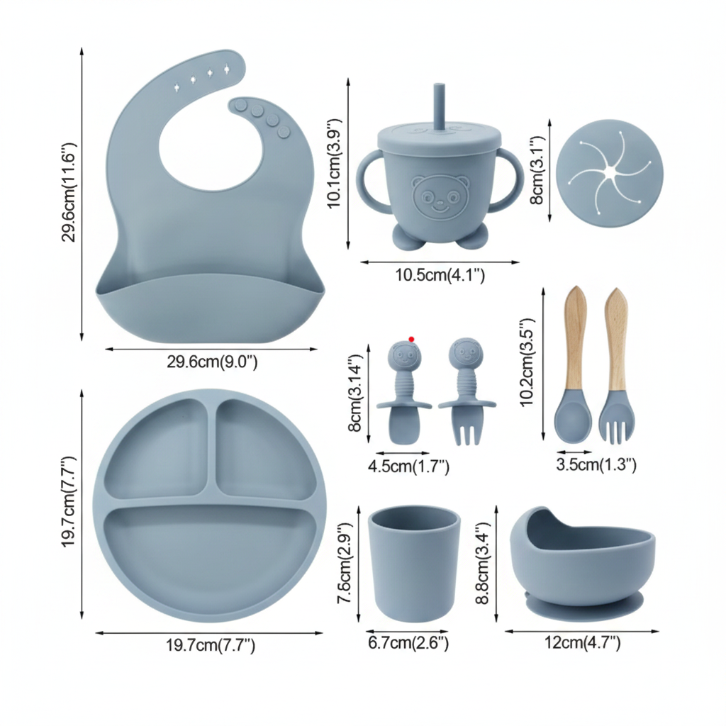 5-Piece Silicone Feeding Set for Babies & Toddlers